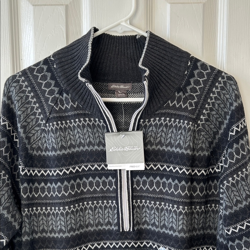 Eddie Bauer Charcoal Heather Long Sleeve Sweater Dress